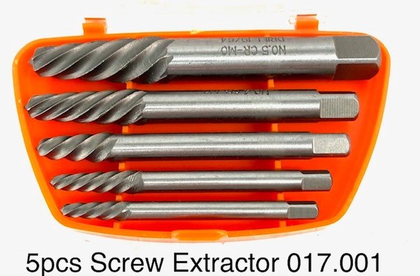 Clip-On Screw Extractor Set 5pc