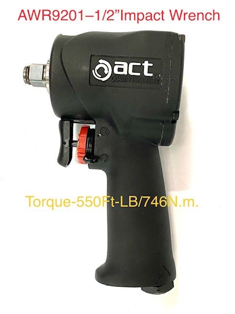 Act -AWR9202K-13 1/2″Dr. Insert-Snap Stubby Air Impact Wrench