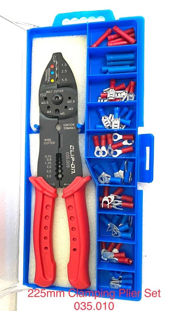 Clip-On Crimping Tool With Cable Nut Set 225mm