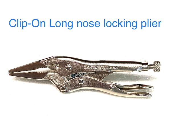 Clip-On Long Nose Locking Plier