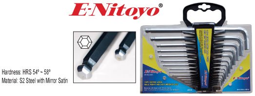 E-Nitoyo- Extra Long Ball Hex Key Set (14pcs)