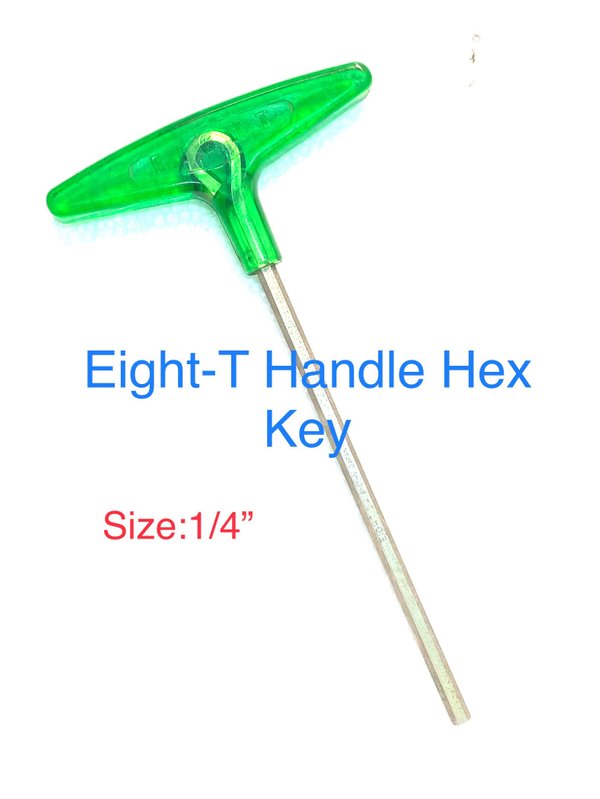 Eight-1/4″ T Handle Hex Key Wrench