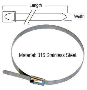 Metz-316 S/Steel Roller Ball Cable Tie Pack Of 100/Pc_Width 7.9mm