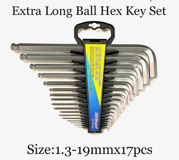 E-Nitoyo- 17pcs Extra Long Ball Hex Key Set