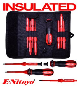 E-Nitoyo-VDE 9pc Insulated Screw Driver Set 