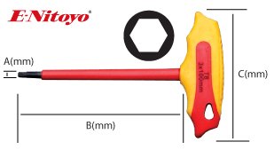 E-Nitoyo-VDE T-Handle Hex Key Wrench