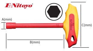 E-Nitoyo-VDE T-Handle Nut Wrench