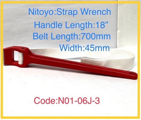 E-Nitoyo- Aluminum Handle Strap Wrench 18"