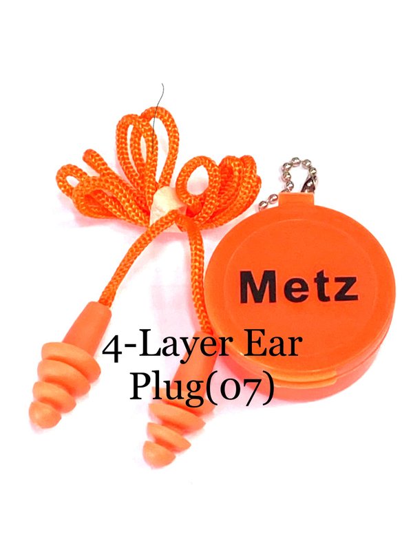 Orange Ear Plug (4 Layer) Pack In 10pairs